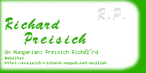 richard preisich business card